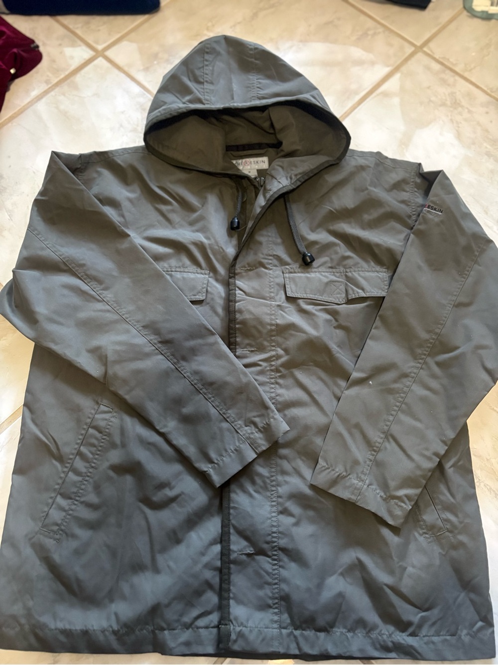 Men's Hooded Military Field Jacket in Olive - Unbranded